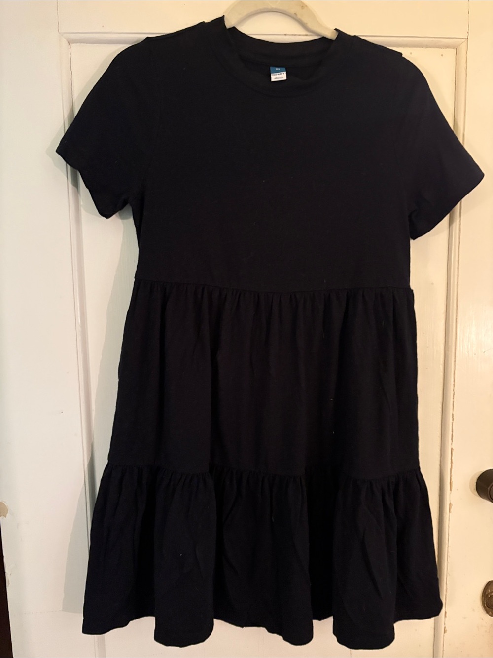 Old Navy Black Tiered Short-Sleeve Girls Dress